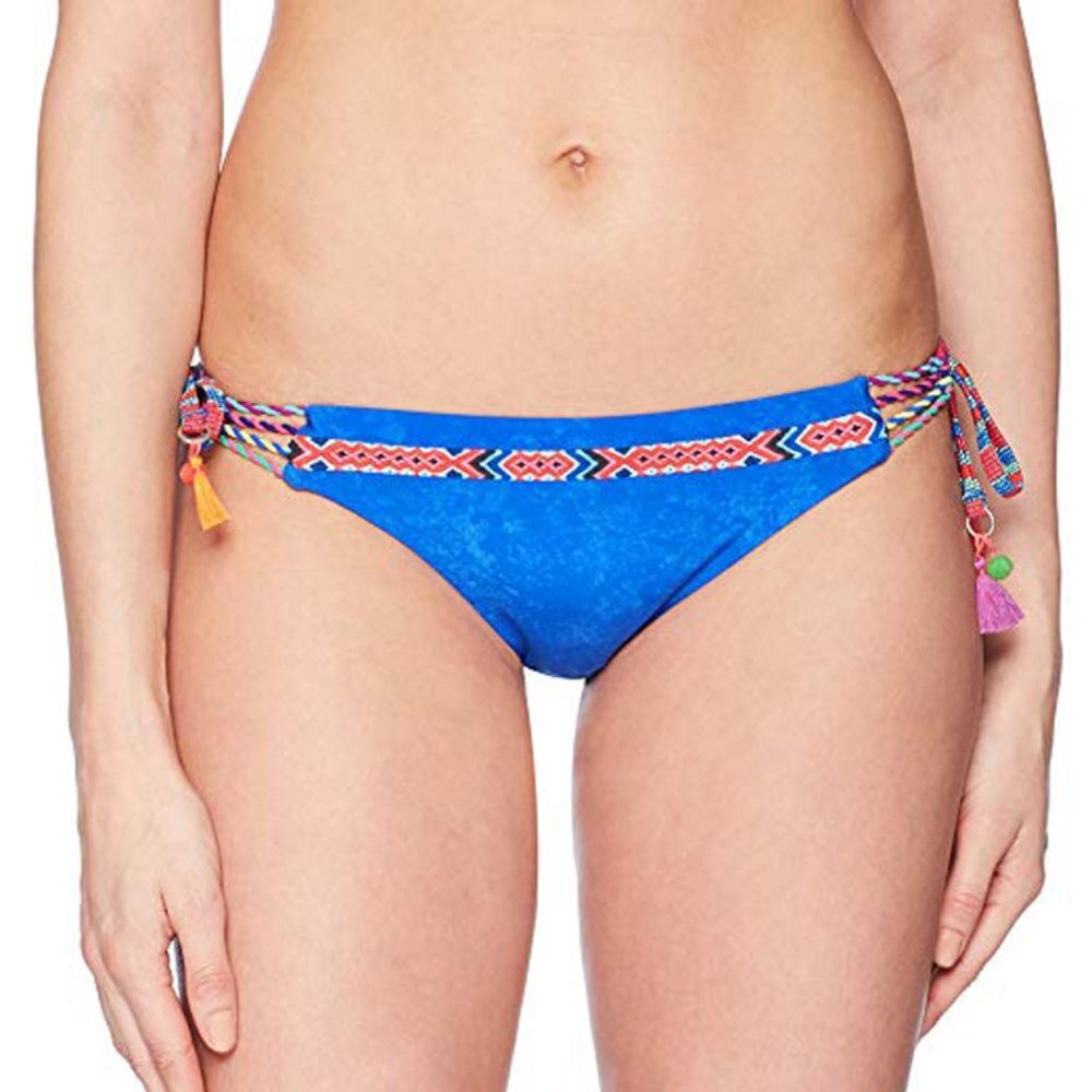 NWT Nanette Lepore Women's Cha Cha Vixen Side Tie Bikini Bottom Small S